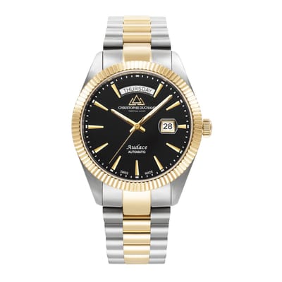 Christophe Duchamp Audace Goud Zilver Zwart - Herenhorloge - Luxe Chronograaf - Premium Design