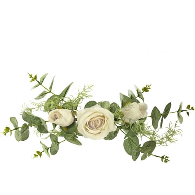 Rozen Kunstbloemen Arrangement x6 | Kleur: Crèmekleurig | Rozen kunstbloemen | Lengte ± 35 centimeter | Breedte ± 9 centimeter | Per 6 arrangementen