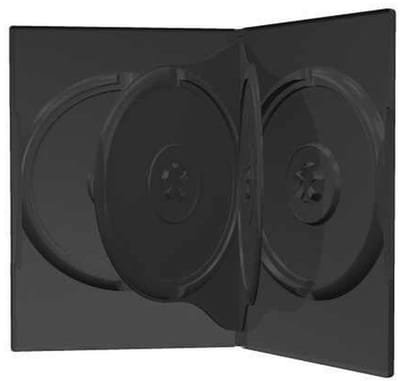 25 DVD CD-hoezen 4-voudig voor professionele opslag - Zwart
