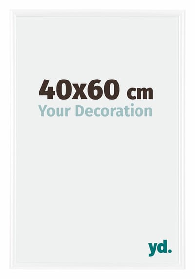 Your Decoration - Fotolijst 40x60 cm - Kunststof - Wit Hoogglans - Bordeaux