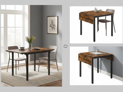 Eettafel Inklapbaar - Ruimtebesparend Klaptafel, Stabiel en Stijlvol - 120x78 cm