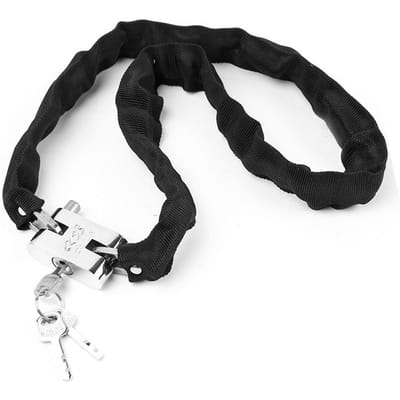 Antivol Vélo Acier Tissu Oxford Résistance à la Corrosion Antivol Chaîne de Vélo Noir black