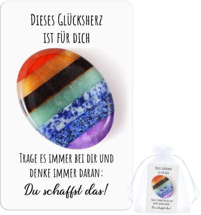Dailygoods- Regenboogsteen - Gelukssteen - Kalmerende Handsteen - Anti-stress Steen - Pocket Hug - Compact Formaat