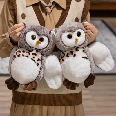 1 Stuk 2025Cm Schattige Pluche Uil Pluche Speelgoed Kawaii Uil Kussen Poppen Gevuld Zacht Dier Speelgoed Kawaii Uil Verjaardag Kerstcadeau 25cm