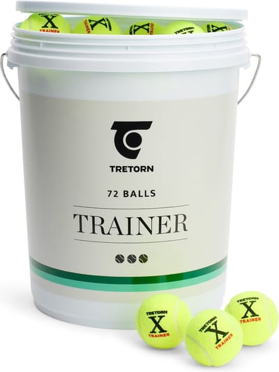 Tretorn Academy Green Bucket Emmer met 72 Tennisballen - Stage 1 Groen