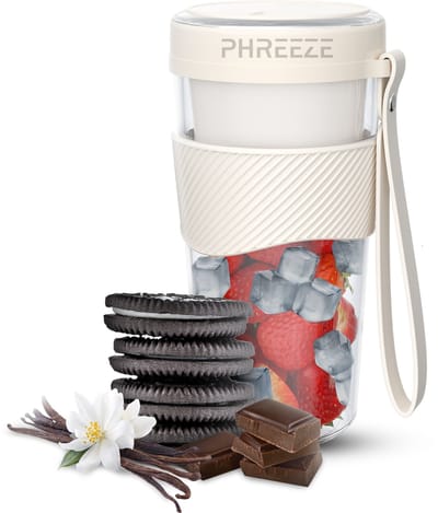 Mini Blender To Go - 400ML - 60W Krachtige Motor - Draadloos - USB C Oplaadbaar - Draagbare Smoothie Maker - Portable Blender met Koord