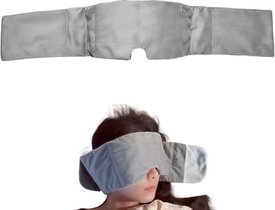 Zwaar Oogmasker voor Slaap, Ideaal voor Reizen, Naps en Diepe Slaap, Verstelbaar en Comfortabel (Grijs)