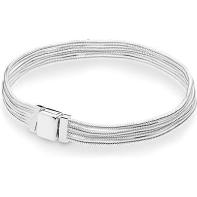 Nieuwe S925 Sterling Zilveren Kleur Armband Diy Charms Armband Fit Originele Vrouwen Reflexions Kralen Armband Luxe Sieraden Geschenken 20cm white