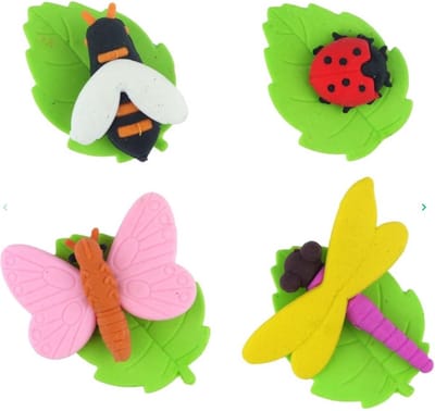 10 stuks gummen insecten 4 cm