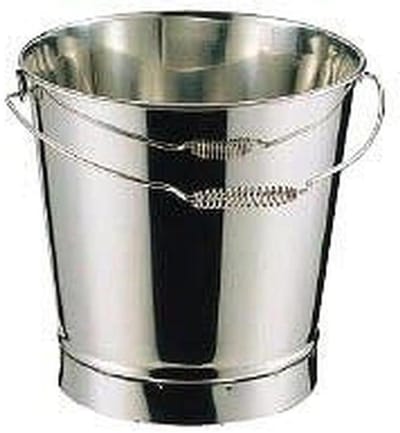 RVS Lasemmer - Metalen Emmer - Afval Verzamelen - Japanse Import - 20 Liter - Zilverkleurig