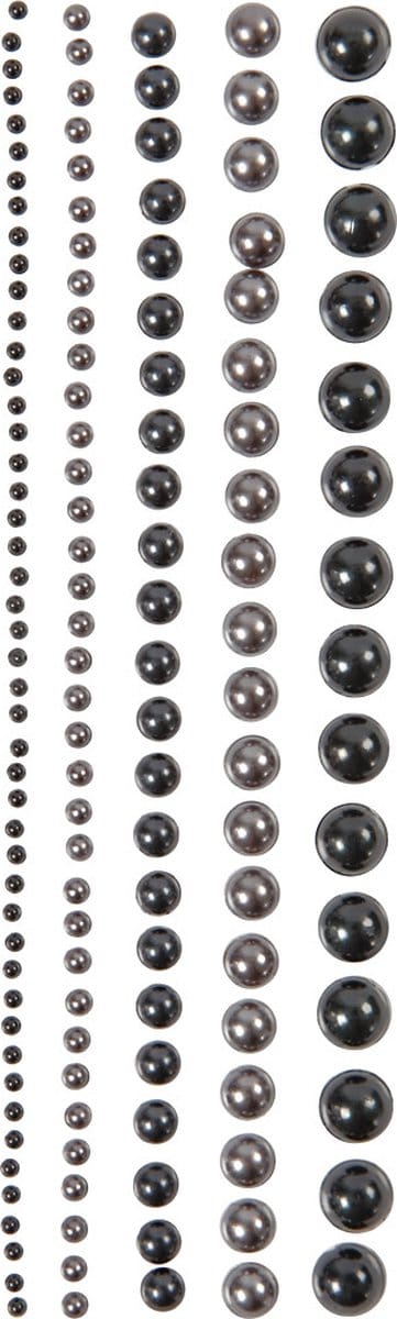 Halve plakparels, afm 2-8 mm, zwart, antraciet grijs, 140 stuk/ 1 doos