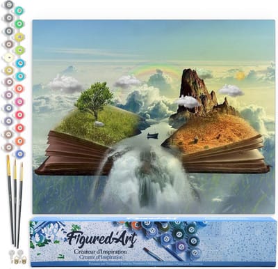 Figured'Art Schilderen op Nummer Volwassenen canvas Landschap boek - Handwerk acrylverf Kit DIY Compleet - 40x50cm zonder frame