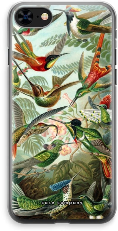 Case Company® - Hoesje geschikt voor iPhone 8 hoesje - Haeckel Trochilidae - Soft Cover Telefoonhoesje - Bescherming aan alle Kanten en Schermrand