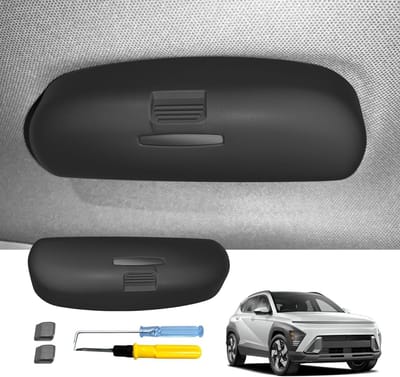 Zonnebrilhouder Box - Brillen Opbergkoffer - Auto Interieur - Ruimtebesparend Ontwerp - Perfecte Pasvorm - Donkergrijs
