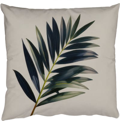 Sierkussens - Kussentjes Woonkamer - 50x50 cm - Palmblad - Subtiel - Groen - beige