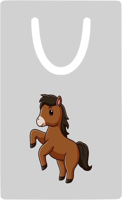 Hacebo® - Paard metalen boekenlegger - Paarden - Paarden liefhebbers - Hobby horse - dieren - manege Bladwijzer boekenleggers - 7.6 cm x 5cm