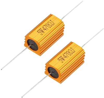 2x 5W 470 Ohm Aluminium Behuizing Draadgewonden Weerstanden voor Omvormers en Elektronica