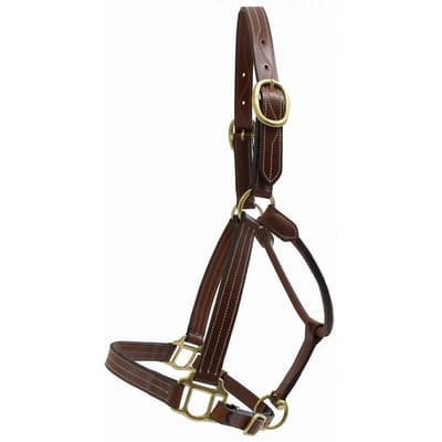 Leren halster voor paarden T de T Trippled Stiched
