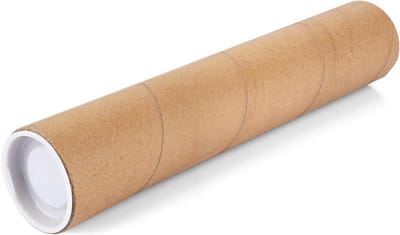 Kraft postbuis met doppen 30,5 cm voor posters en documenten