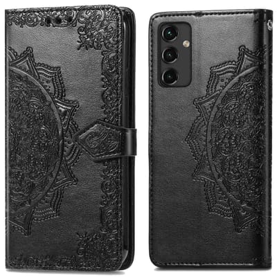 imoshion Hoesje - Geschikt voor Samsung Galaxy A14 (5G) / A14 (4G) - Mandala Bookcase - Zwart