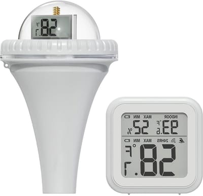Draadloze Zwembadthermometer - Digitale Temperatuurmeter - Water Temperatuur Meten - Wifi Connectiviteit - 90 Meter Bereik - Wit