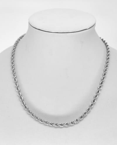 Prachtige - RVS - Twister - ketting L45 cm x D 4 mm, Chique voor alle gelegenheid.