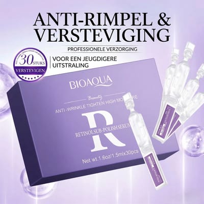 Retinol Kuur Sub-Polish Serum - Anti-Rimpel en Versteviging - 30 Ampullen - Skincare Set Voor Een Jeugdigere Uitstraling
