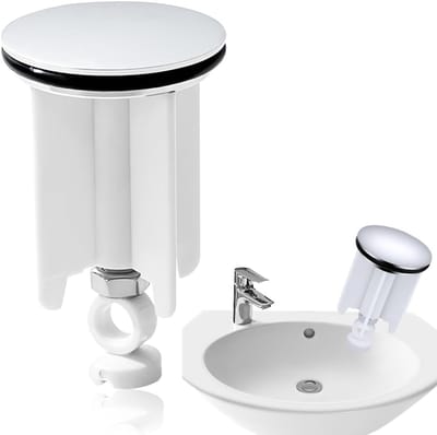 Universele Gootsteenstop - Afvoerstop Keuken - Water Dicht Maken - In Hoogte Verstelbaar - 40 mm Diameter