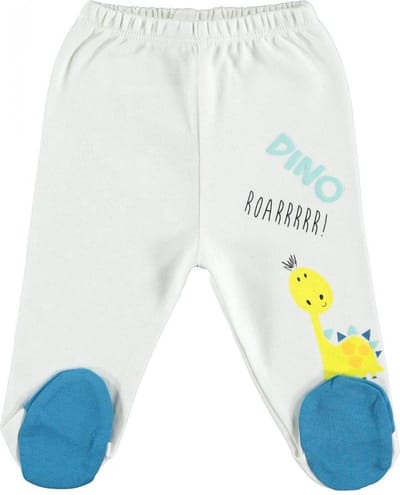 Baby broek jongens - Dino - Broek met voetjes
