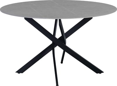 Dimehouse Eettafel Vivian marmerlook grijs 130 x 130 x 76 cm - Marmer - Modern - Rond