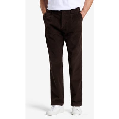 No Label Mayfair Corduroy Cotton Brown Maat: W36L32 | Chino's Outlet | Heren | Bruin
