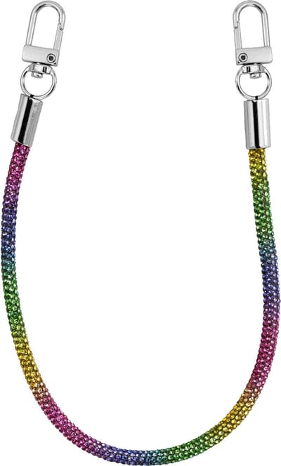 xoxo Wildhearts telefoonkoord - Rainbow Diamonds - Kort Koord - Geschikt voor iPhone - Geschikt voor Samsung - Universeel - Phone cord - Telefoonketting - Koord voor telefoon - Telefoon hanger ketting - Regenboog / Meerkleurig