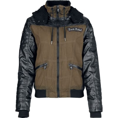 Rock Rebel by EMP - Rock Tussenseizoensjas - Relax - S tot XXL - voor Vrouwen - zwart-olijf