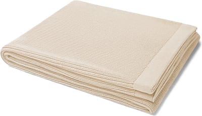 Yumeko deken katoen rib warm wit 150x210