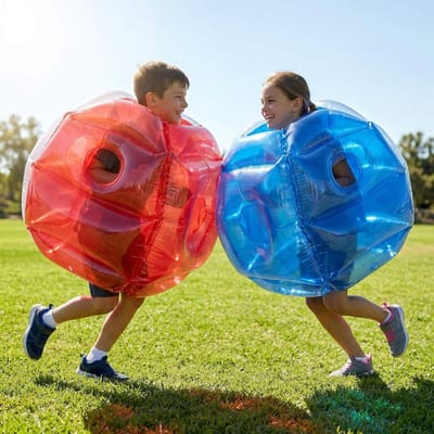 Lomera Body Bumpers Set van 2 - Opblaasbare Bumperbal - Bubble Voetbal voor Buitenspelen - Bumpervoetbal - Bumperballen - Bubbelbal - Belly Bump Ball - Zorb Bal - Bounce Ballen voor Kinderen - Bubble Soccer - Buitenspeelgoed - Tuinspeelgoed