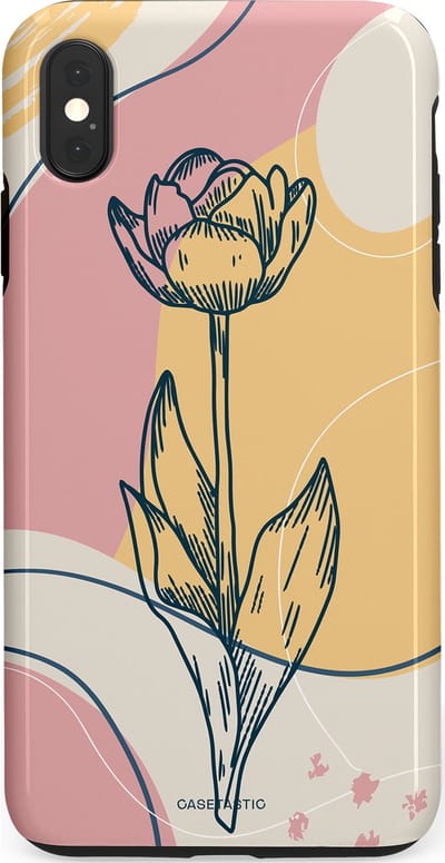 Casetastic Hoesje Geschikt voor Apple iPhone Xs Max - Stijlvolle Beschermende Duo-layer Case - Zachte tulp