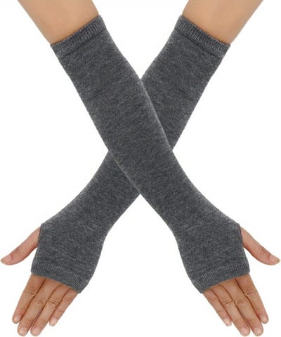 Nivard Armstukken - Polswarmers - Armwarmers Dames - Duimopening - Donkergrijs