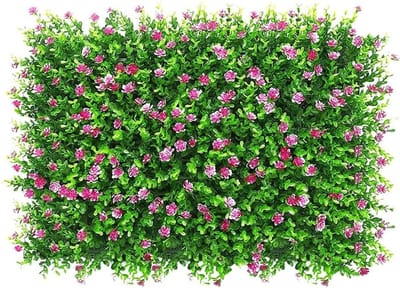 Kunstgras Mat - Heggenpaneel Tuin - Tuindecoratie Aanleggen - Onderhoudsvrij Groen - 40 x 60 cm - Paars