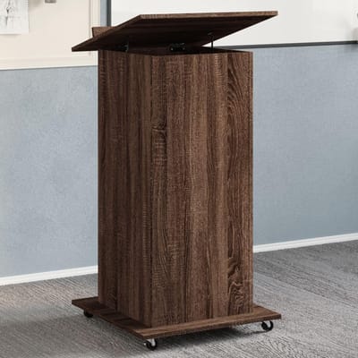 Lezenbureau met wieltjes - Mobiele statafel schrijftafel - Thuiswerken studeren presenteren - Kantelbaar blad met rand