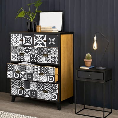 Meubeldecoratiestickers - Zelfklevende stickers voor keuken en woonkamer - 60 meubelstickers met cementtegelmotief - LILIANICA - 60 stickers 15x15cm