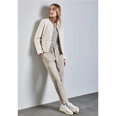 Jersey keperstof cargo broek