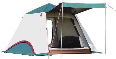 Kampeertent - Familie tent - Buiten recreatie - Dubbele laag - 4 Persoons - Groen