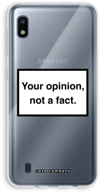 Hoesje geschikt voor Samsung Galaxy A10 hoesje - Your opinion - Soft Cover Telefoonhoesje - Bescherming aan alle Kanten en Schermrand