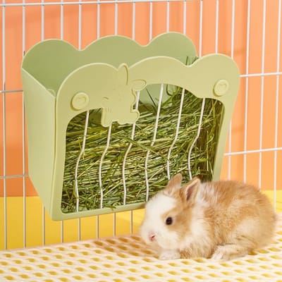 Hangsysteem voor Hooi - Voederrek voor Kleine Dieren zoals Konijnen en Cavia's, Ideaal voor Groenten en Hooi