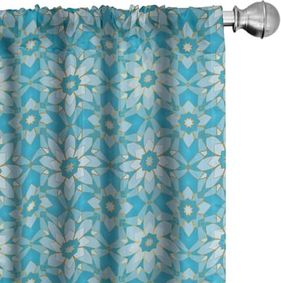 ABAKUHAUS – Abstracte gordijnenset – Gordijnen – 2x75x175 cm – hemelsblauw, microvezel
