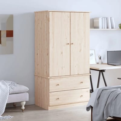 Kledingkast - Slaapkamer - Kledingkasten - Ladekasten - Commode - Organizer - 89x50x170 cm - Massief - Grenenhout