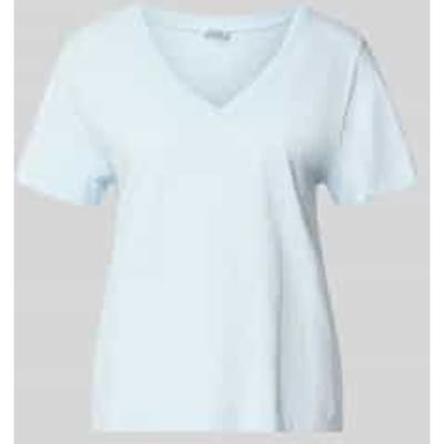 Zachte jersey T-shirt met V-hals en voorpaneel voor vrouwen s.Oliver