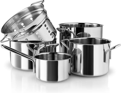 Eva Trio - Kookpannenset Set van 5 Stuks - Zilver - Roestvast Staal