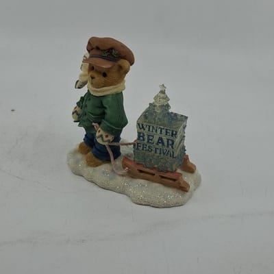 Cherished Teddies - 269786 - Boy Pulling Sled Figurine