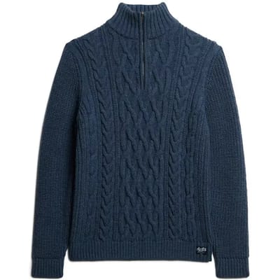 Superdry JACOB CABLE KNIT HALF ZIP Heren Trui - Maat 2XL